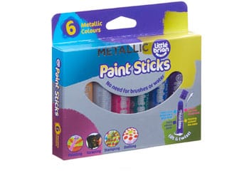 Little Brian Paint Sticks 0 Little Brian Paint Sticks - Metallic 6 pk
