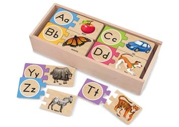 Melissa and Doug Floor Puzzles Melissa and Doug - Alphabet Wooden Puzzle Cards