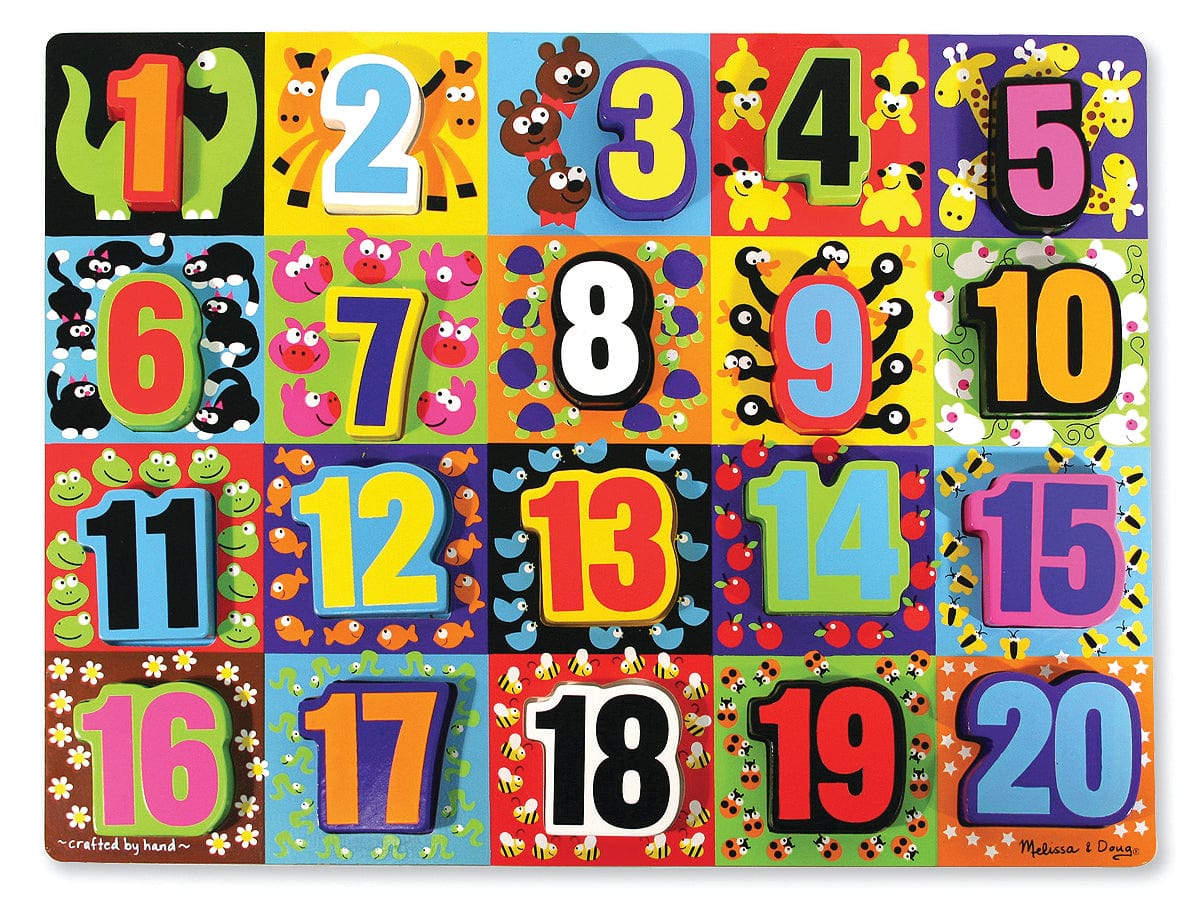 Melissa and Doug Floor Puzzles Melissa & Doug - Jumbo Numbers Chunky Puzzle 20 Pieces