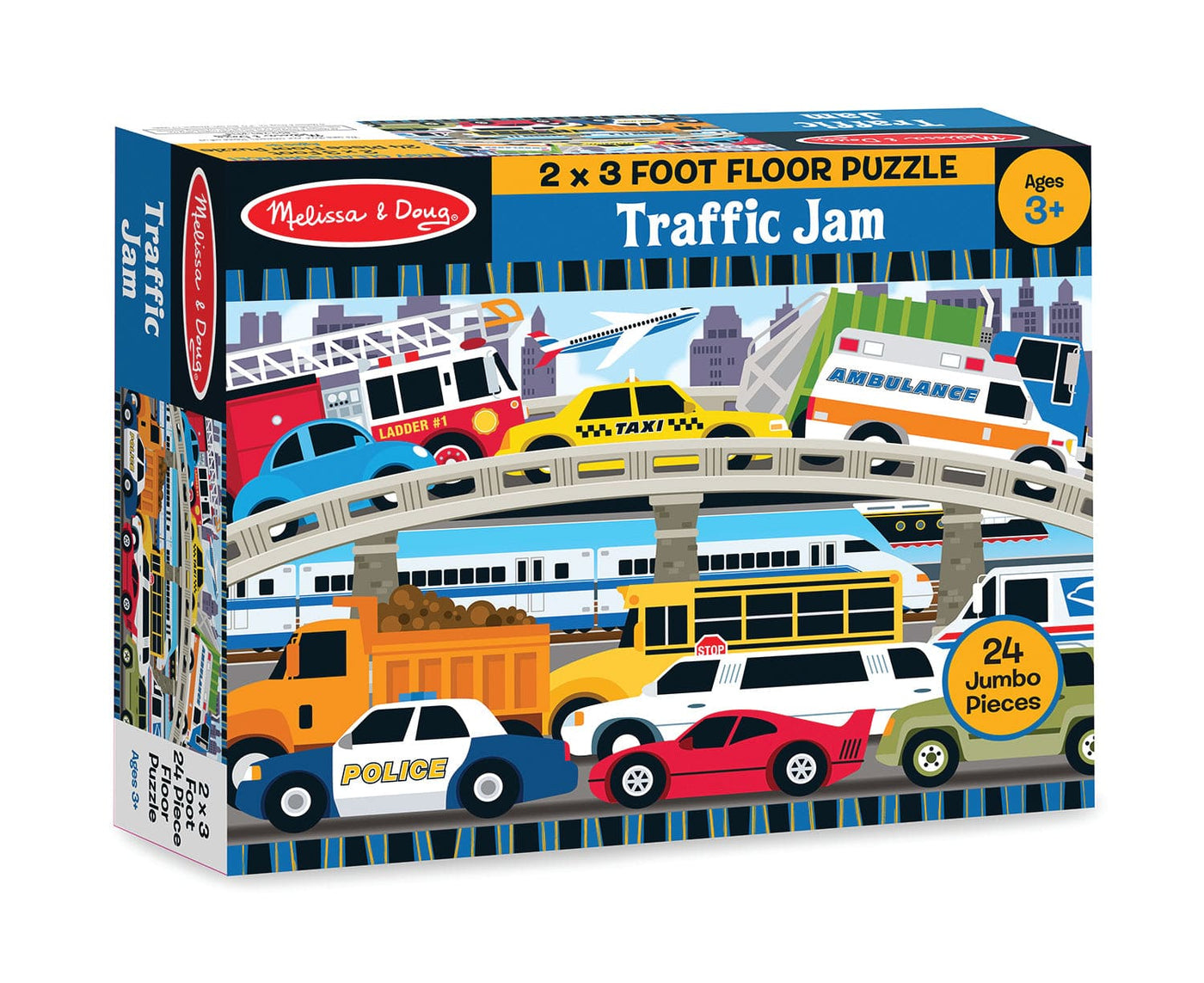 Melissa and Doug Floor Puzzles Melissa & Doug - Traffic Jam Floor Puzzle - 24pc