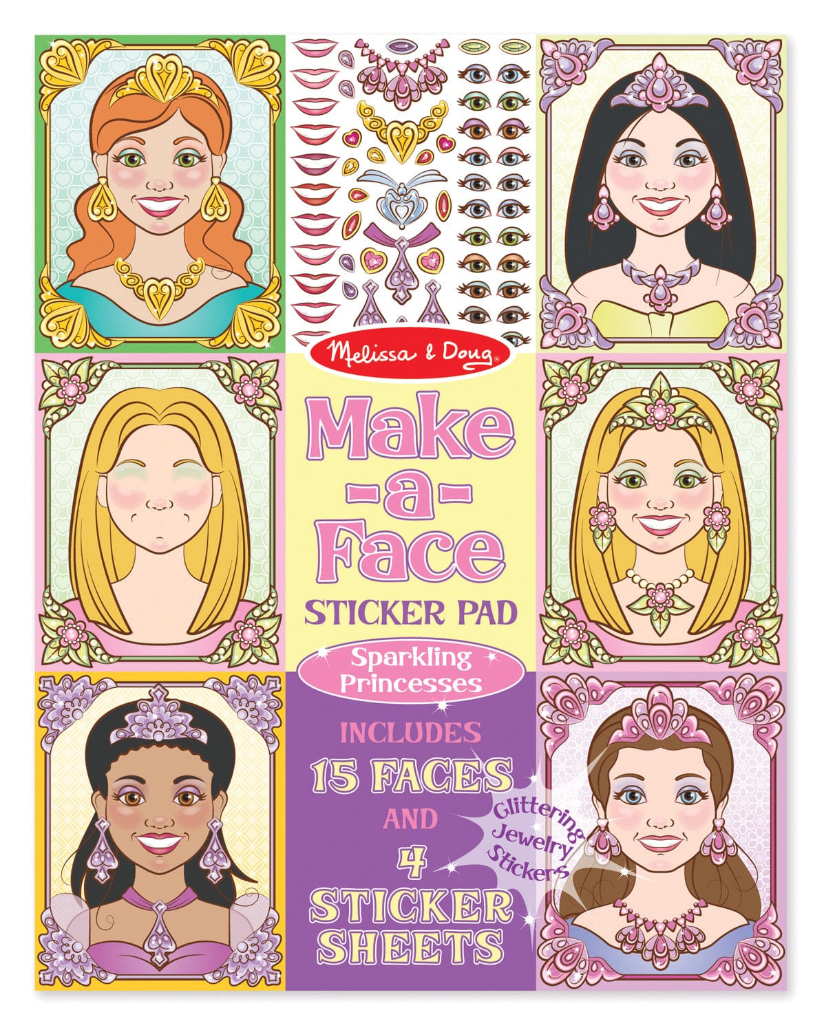 Melissa and Doug Paper Craft Melissa and Doug Make-a-Face - Sparkling Princesses