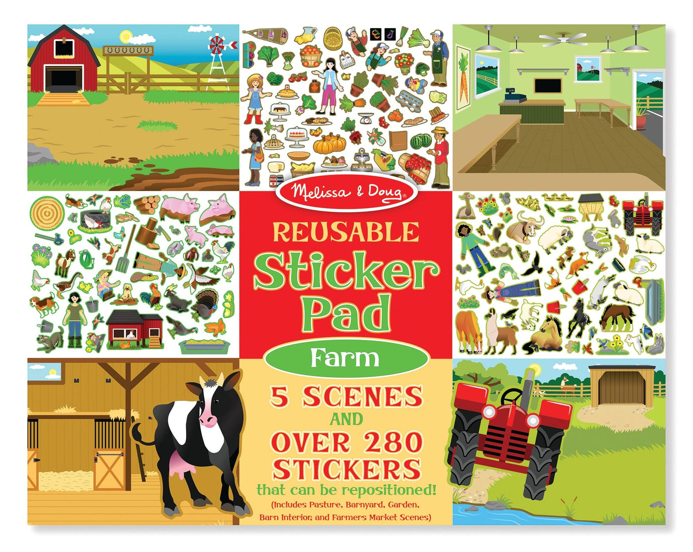 Melissa and Doug Paper Craft Melissa and Doug Reusable Sticker Pad – Farm