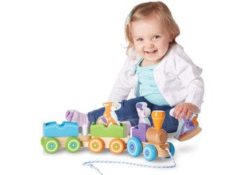 Melissa and Doug Push & Pull Toys Melissa and Doug - First Play - Rocking Farm Animals Pull Train