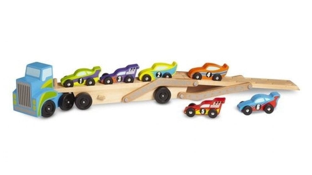 Melissa and Doug Toy Garages & Vehicles Melissa and Doug Jumbo Race-Car Carrier