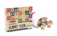 Melissa and Doug Wooden Blocks Melissa and Doug Wooden Abc123 Blocks