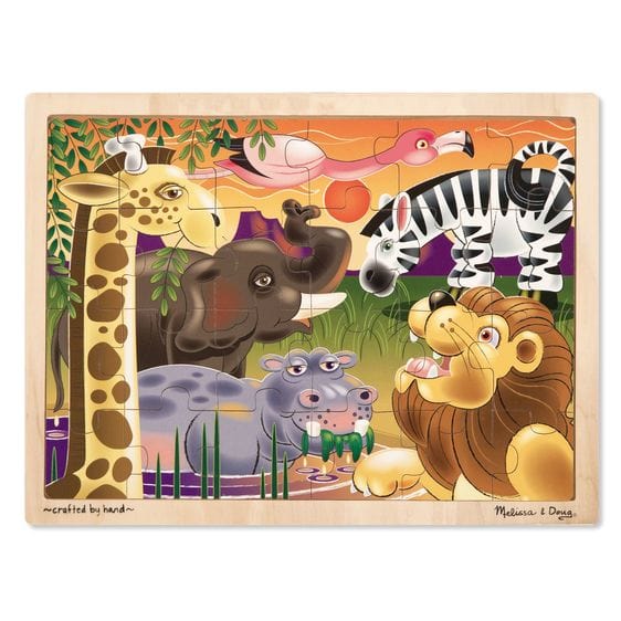 Melissa and Doug Wooden Puzzles Melissa and Doug African Plains Wooden Puzzle - 24pc