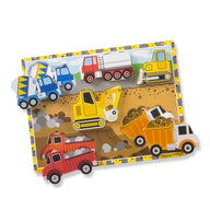 Melissa and Doug Wooden Puzzles Melissa and Doug Construction Chunky Puzzle