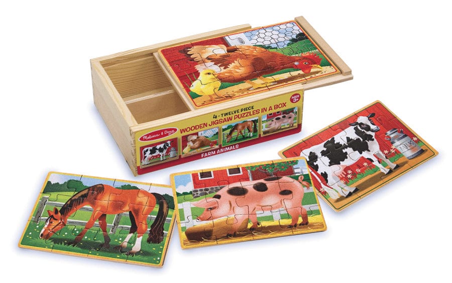 Melissa and Doug Wooden Puzzles Melissa and Doug Farm Puzzles In A Box