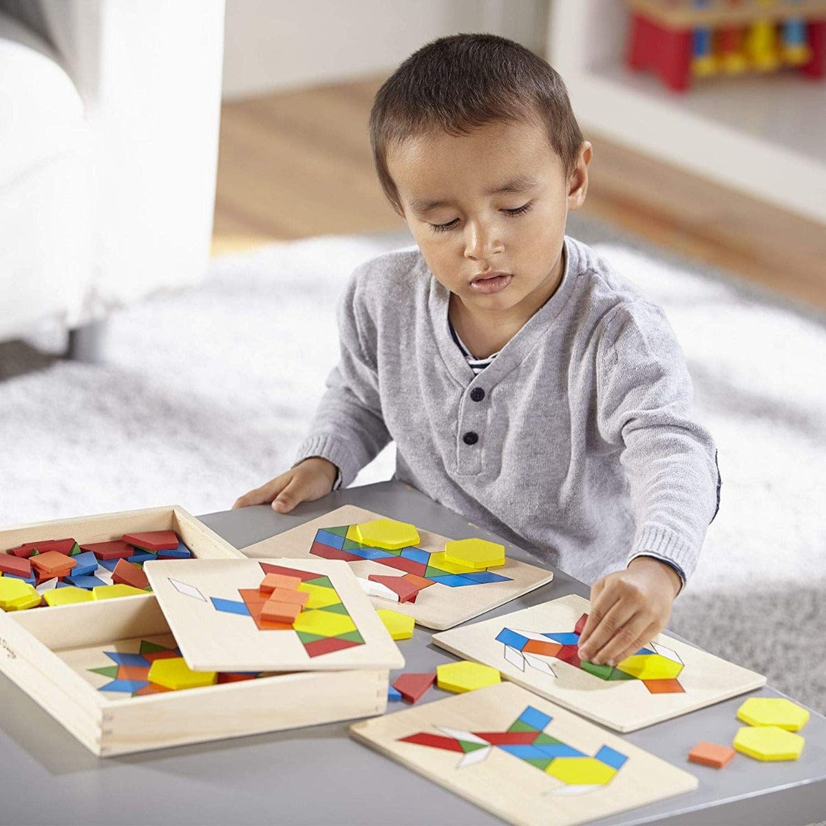 Melissa and Doug Wooden Puzzles Melissa and Doug Pattern Blocks And Boards