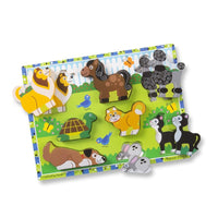 Melissa and Doug Wooden Puzzles Melissa and Doug Pets Chunky Puzzle 8pce