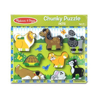 Melissa and Doug Wooden Puzzles Melissa and Doug Pets Chunky Puzzle 8pce