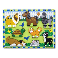 Melissa and Doug Wooden Puzzles Melissa and Doug Pets Chunky Puzzle 8pce
