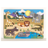 Melissa and Doug Wooden Puzzles Melissa and Doug Safari Peg Puzzle
