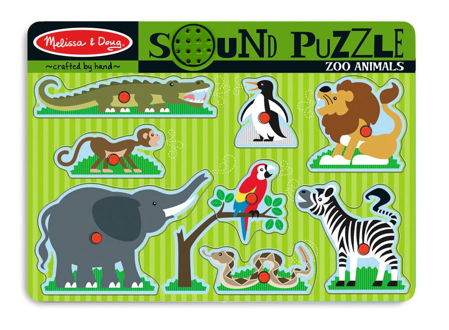 Melissa and Doug Wooden Puzzles Melissa and Doug Zoo Animals Sound Puzzle – 8pc