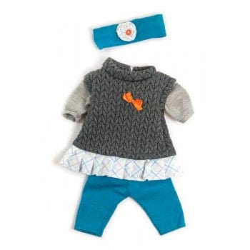 Miniland Dolls and Accessories Miniland Clothing Grey Spring Set, 38-42 cm