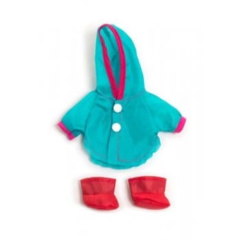 Miniland Dolls and Accessories Miniland Clothing Raincoat & Wellingtons, 21 cm