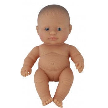 Miniland Dolls and Accessories Miniland Doll Naked Baby Doll Caucasian Girl, 21 cm