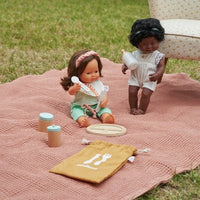 Miniland Dolls and Accessories Miniland Doll Role Play Wooden Feeding Set