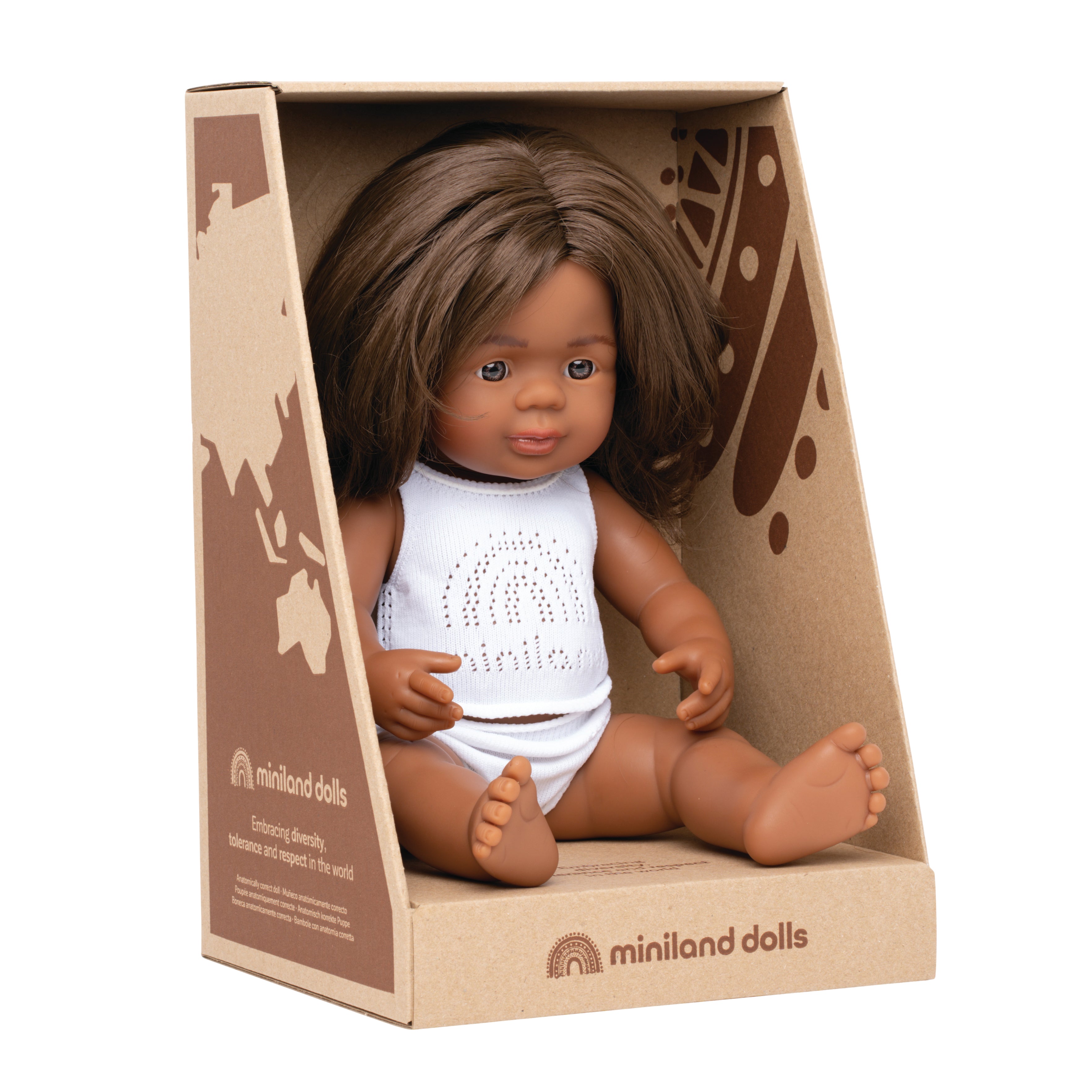 Miniland Aboriginal Baby Girl Doll 38cm