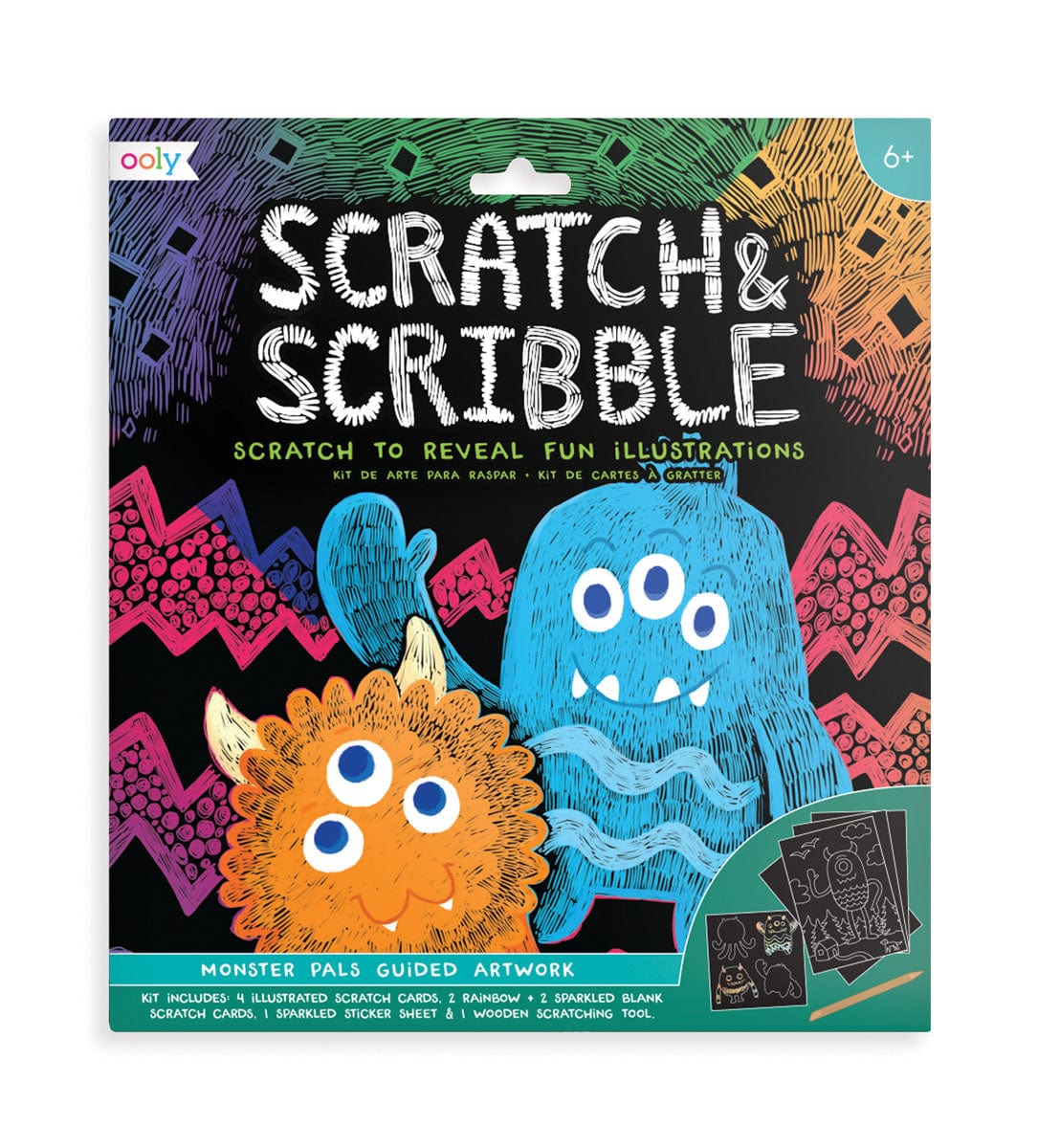 Ooly Art & Craft Ooly Scratch and Scribble - Monsters