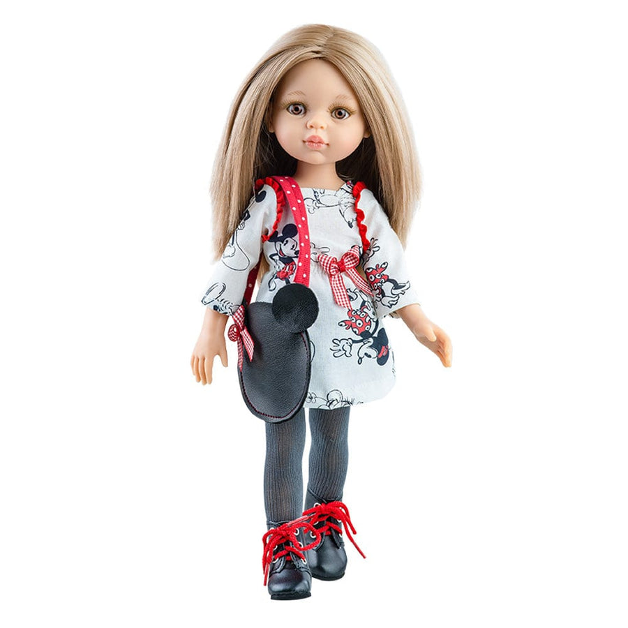 Paola Reina Dolls and Accessories Paola Reina Carla with bag and grey tights