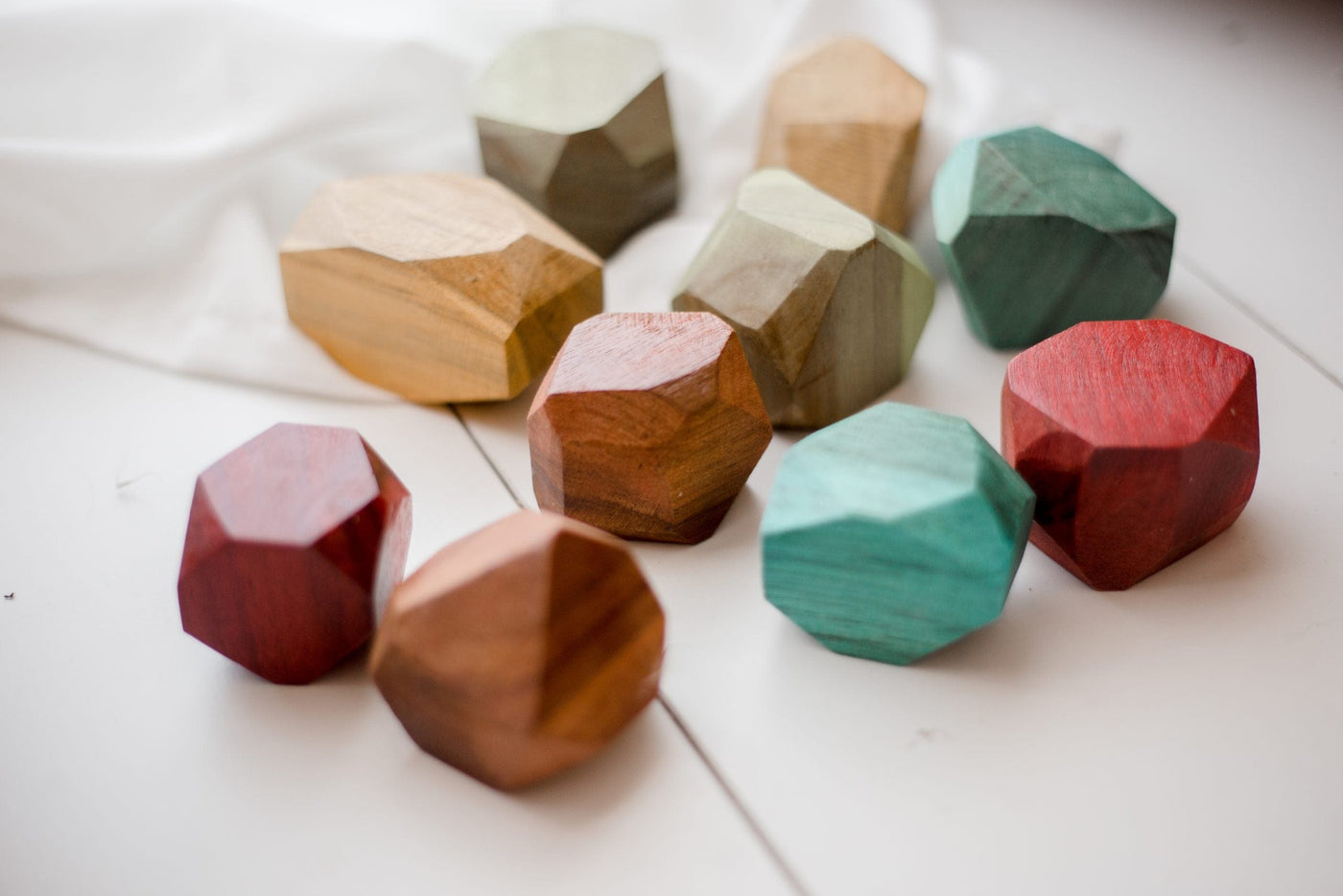 QToys Wooden Blocks QToys Color Wooden Gems