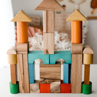 QToys Wooden Blocks QToys Natural Color Wooden Blocks