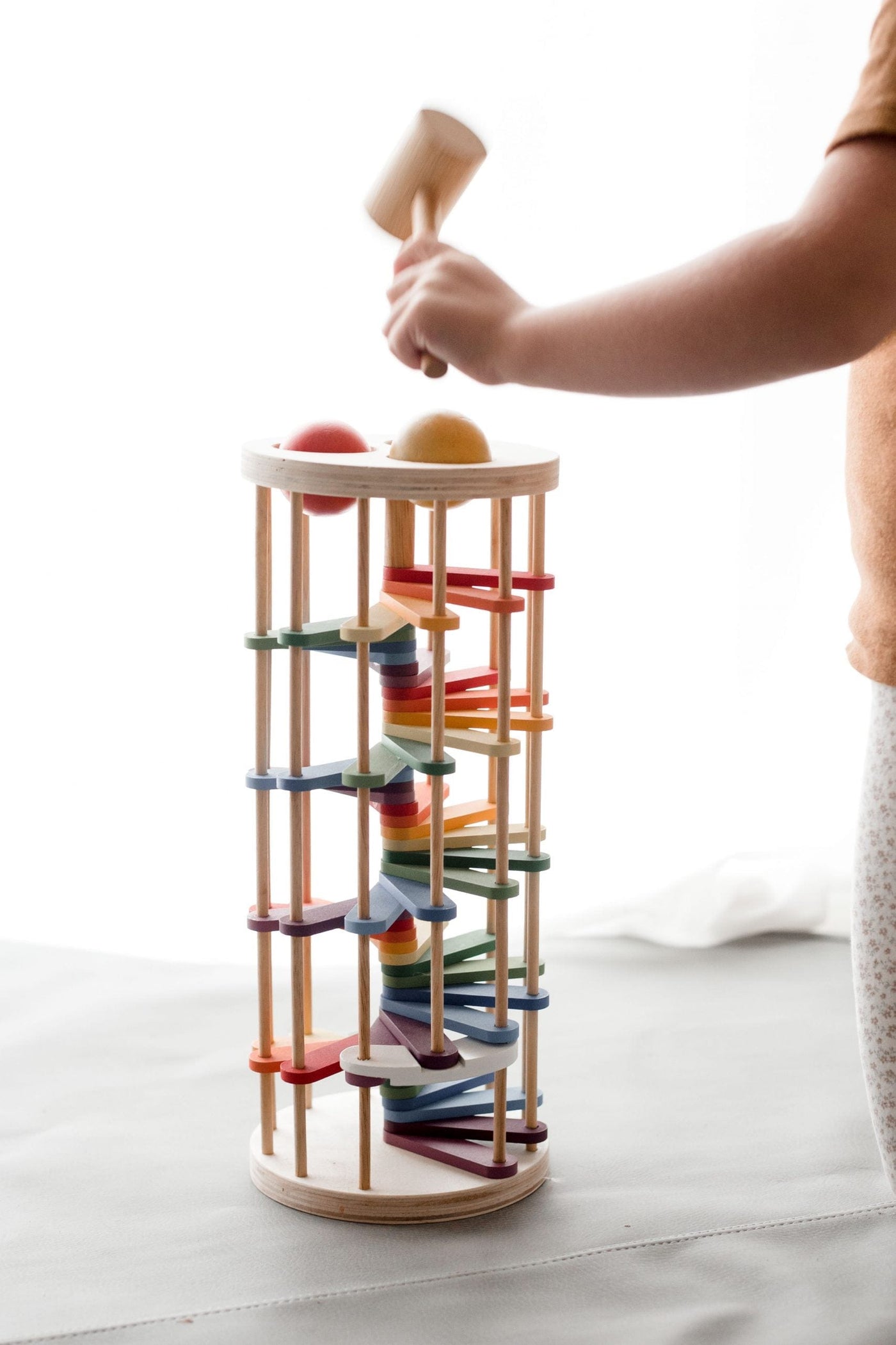 QToys Wooden Blocks QToys Pound A Ball Tower