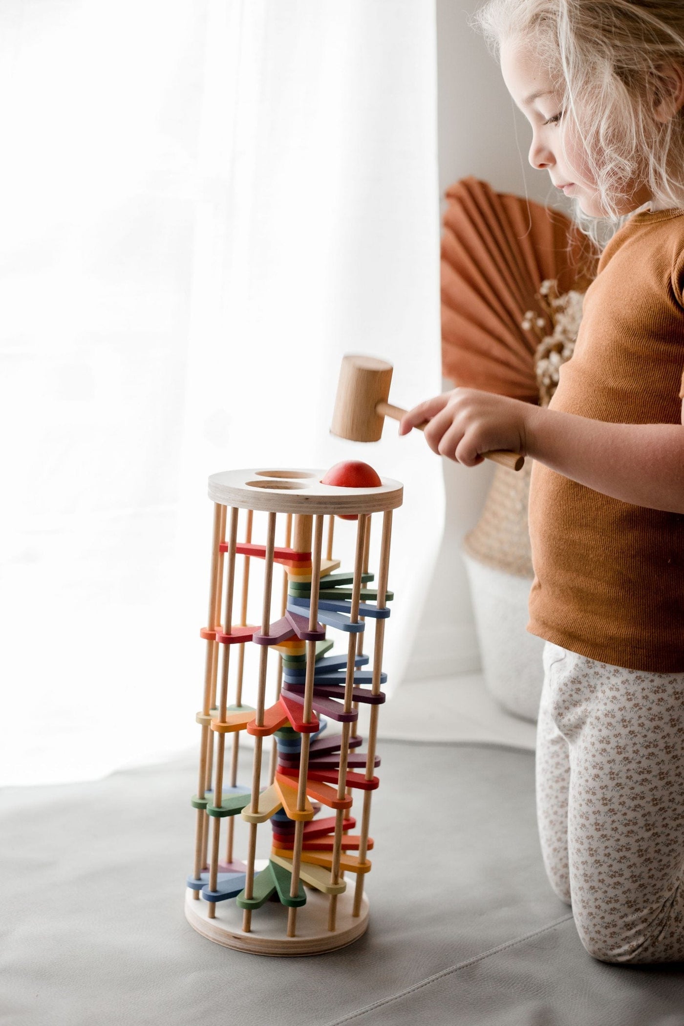 QToys Wooden Blocks QToys Pound A Ball Tower