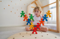 QToys Wooden Blocks QToys Rainbow Stacking People