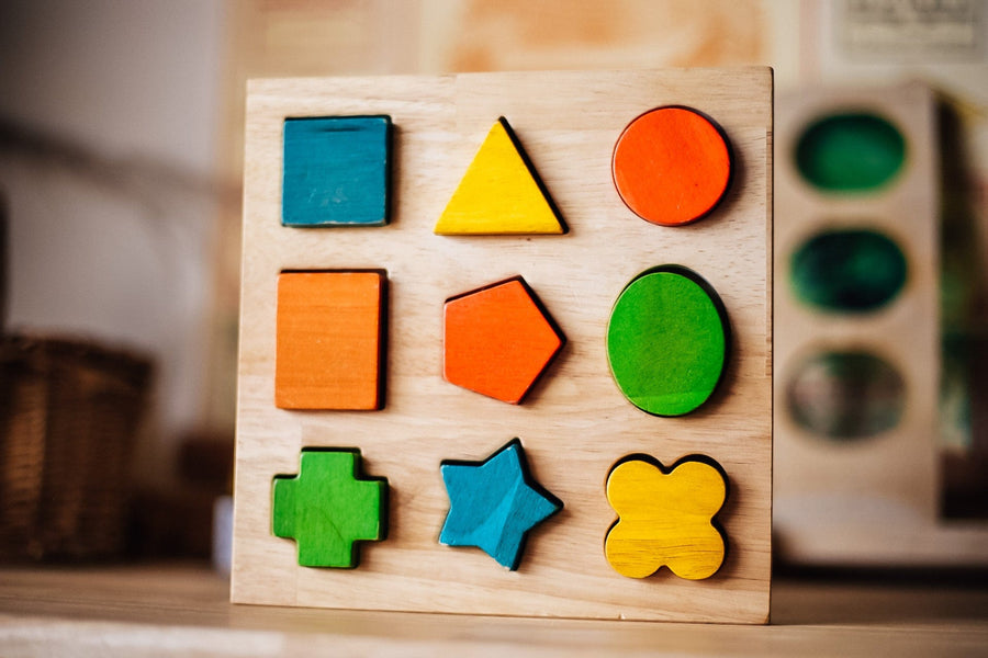 QToys Wooden Puzzles QToys Basic Shape Board