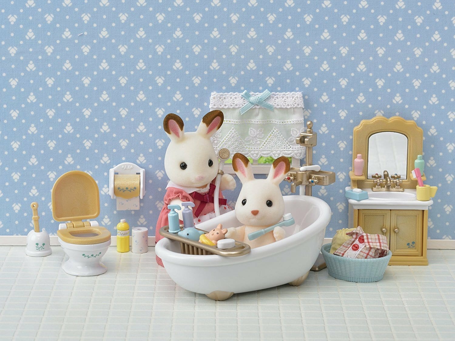 Sylvanian Families Doll Houses and Furniture Sylvanian Families - Country Bathroom Set