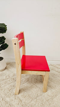 Red Seat stacking chairs – Set of 2