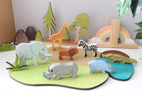 Tender Leaf Toys Animals & Dinosaurs Tender Leaf 8 Wooden Safari Animals