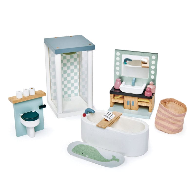 Tender Leaf Toys Doll Houses and Furniture Dovetail Bathroom Set