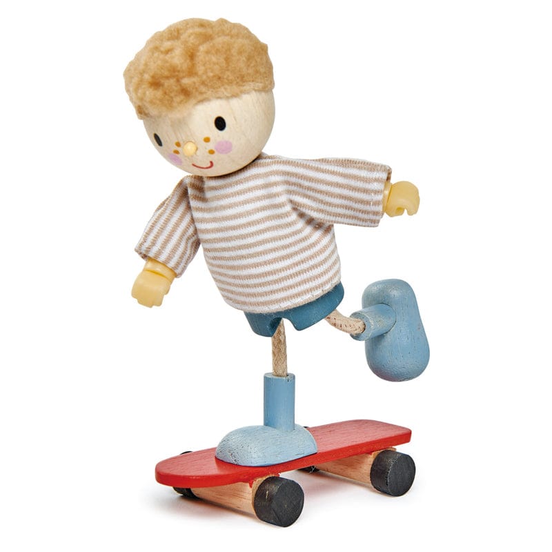 Tender Leaf Toys Dolls and Accessories Skateboarding Edward with Flexible Limbs