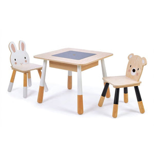 Tender Leaf Toys Outdoor and Storage Tender Leaf Forest Kids Wooden Table and 2 Chairs
