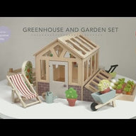 Tender Leaf Toys Pretend Play Tender Leaf Greenhouse with Garden Set