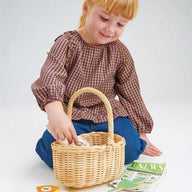 Tender Leaf Toys Shops Wicker Shopping Basket Set