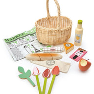 Tender Leaf Toys Shops Wicker Shopping Basket Set