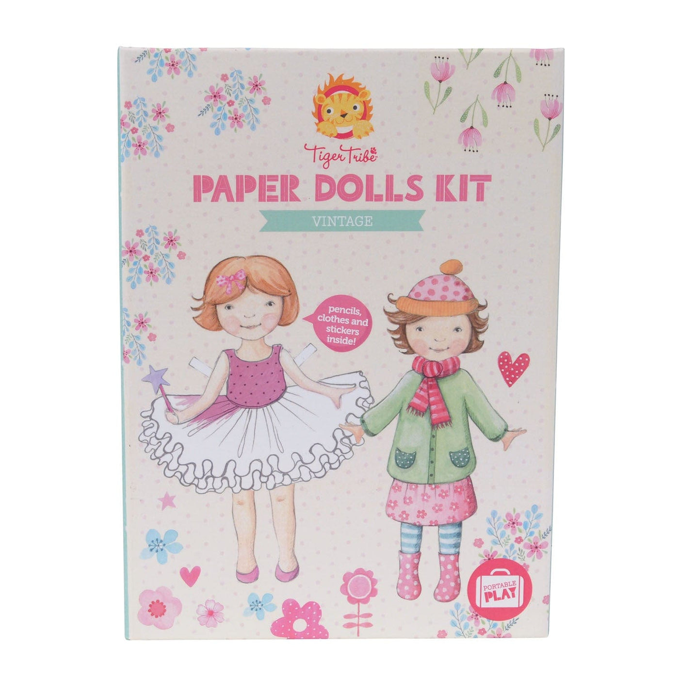 TigerTribe Art & Craft Paper Dolls Kit - Vintage