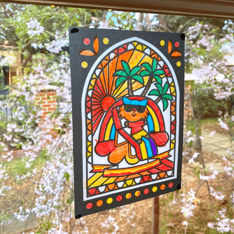 TigerTribe Art & Craft Stained Glass Set - Sunshine Hits