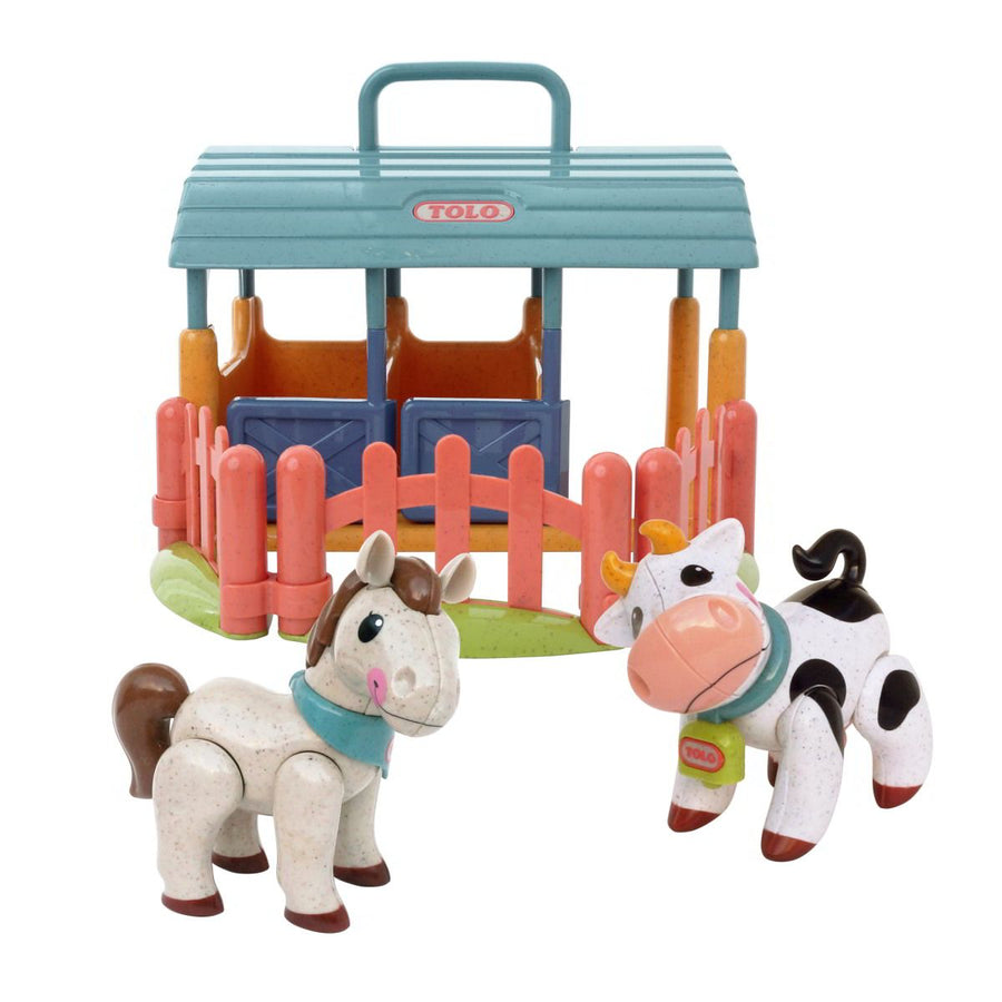 First Friends Cow & Horse Stable Set