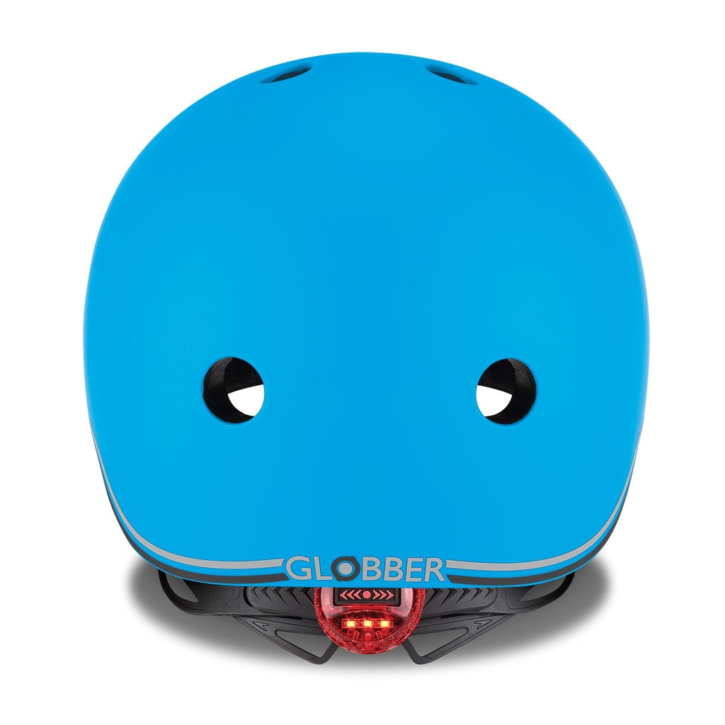 Globber Helmet w/Flashing Light - Sky Blue 46-51cm
