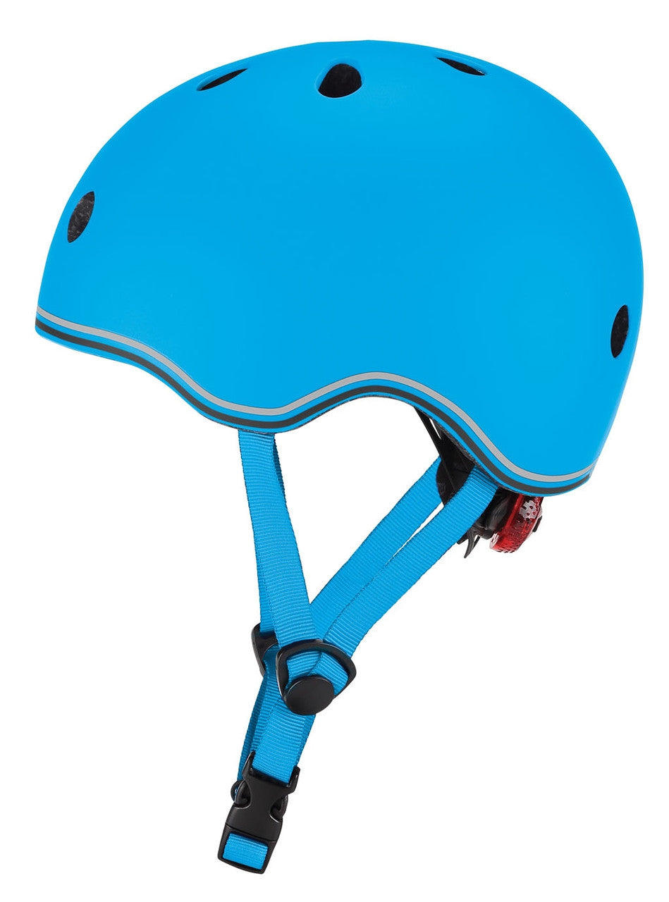 Globber Helmet w/Flashing Light - Sky Blue 46-51cm
