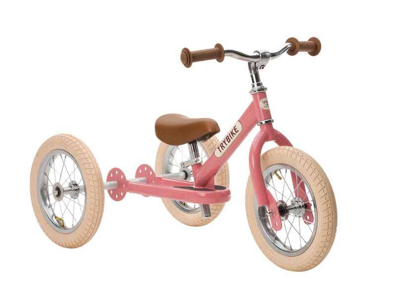 Trybike Pink, Helmet and Basket Bundle