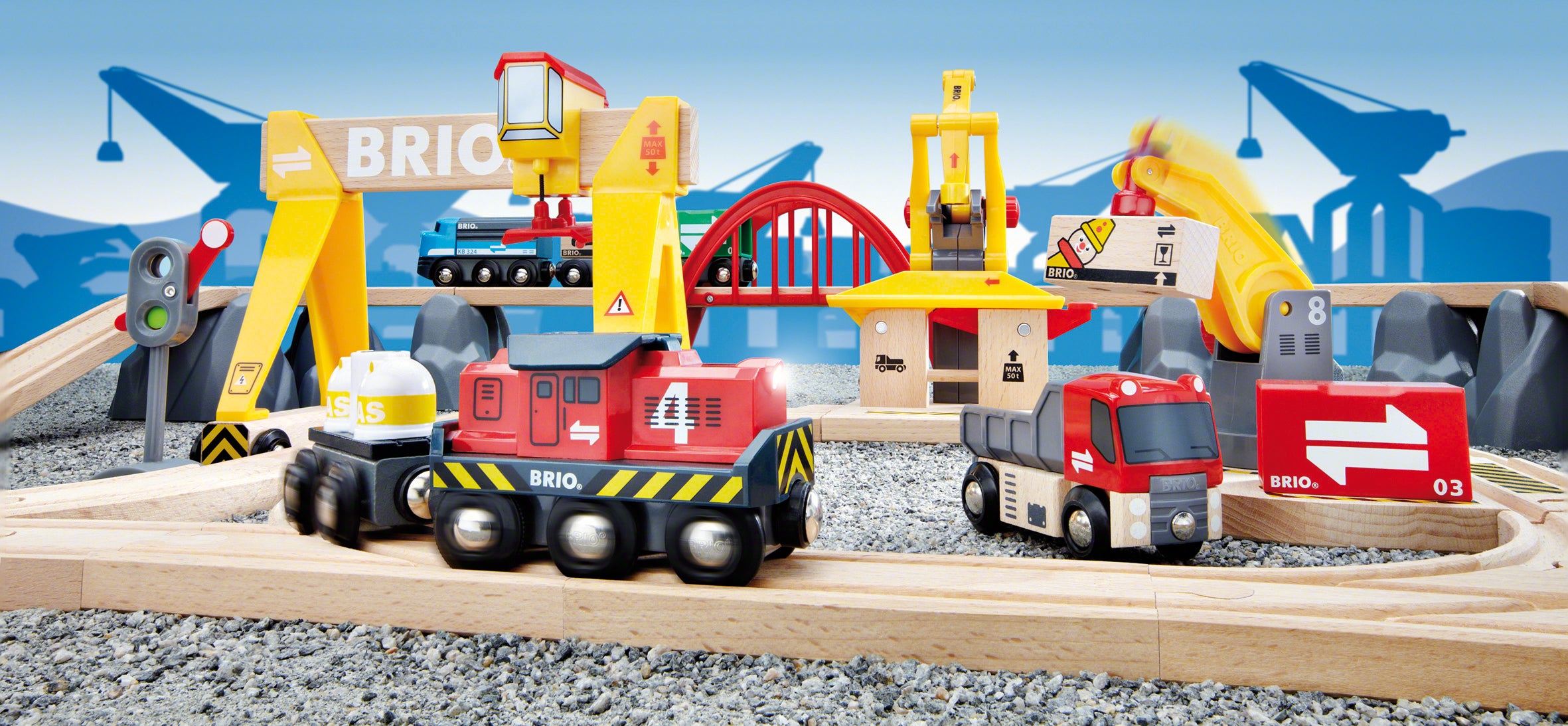 BRIO Set - Cargo Railway Deluxe Set, 54 pieces