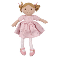 Amelia Linen Doll With Brown Hair