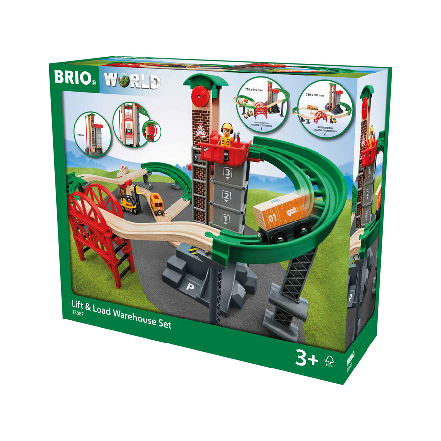 BRIO Set - Lift and Load Warehouse Set, 32 pieces