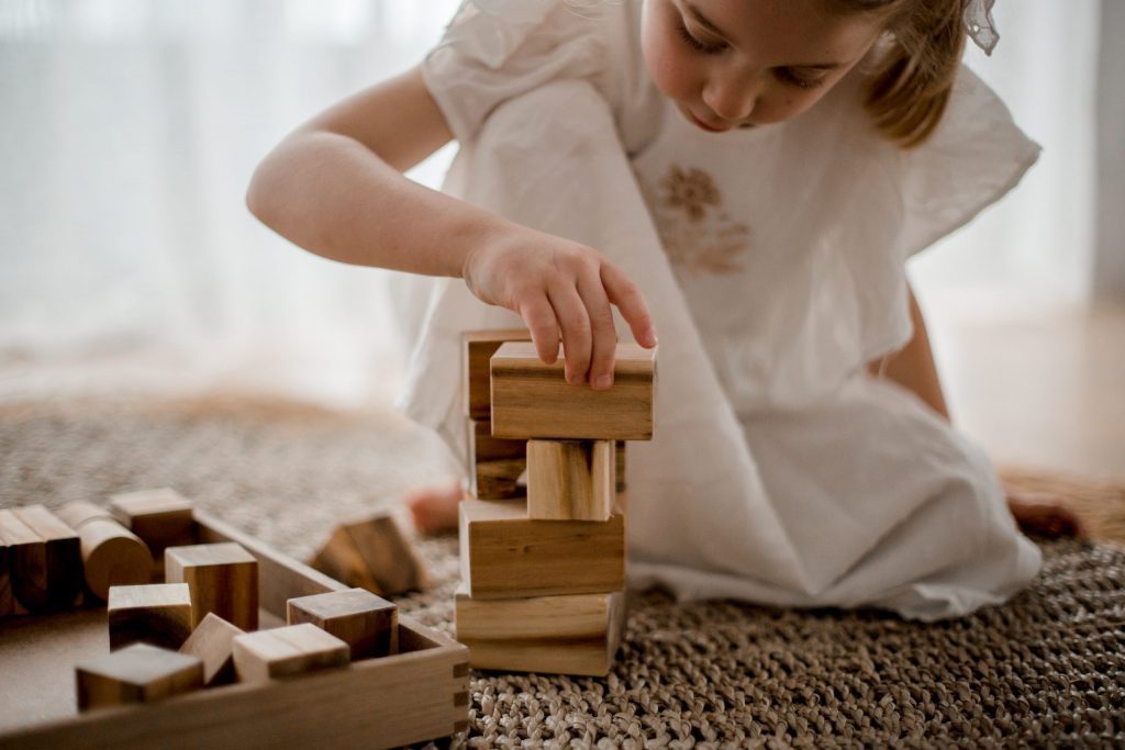 Qtoys Natural Wood Blocks – 34 Pcs